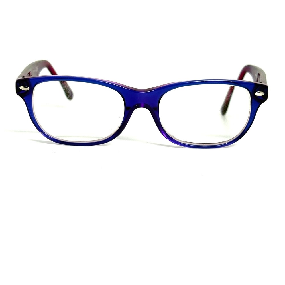 Ray-Ban RB 1555 3666 Purple Blue Rectangular Eyeglass Frames 48-16-130